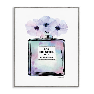 «Purple Flower Perfume Glam Fashion Design» par Amanda Greenwood - impression d'art graphique