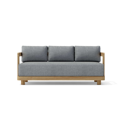 Granada 71'' Wide Teak Patio Sofa with Sunbrella® Cushions