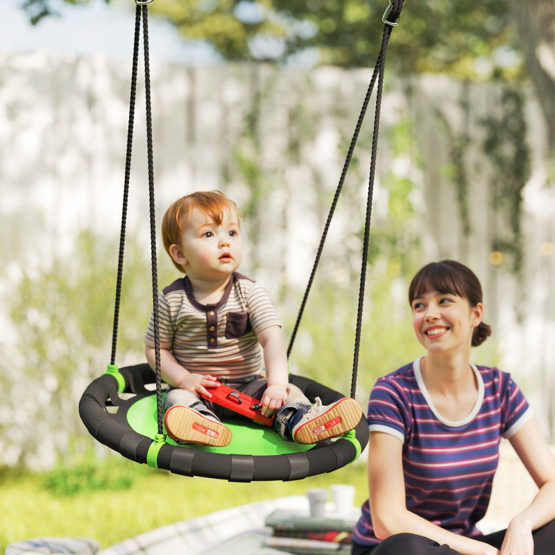 Balancelle pour enfant Saucer, balançoire ronde de 24 po, Vert
