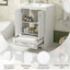 Armoire de salle de bain 24 po avec lavabo en céramique, lignes élégantes, construction, meuble-lavabo à tiroir spacieux, style moderne, céramique, organisé-1175367780