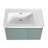Wall-Mounted Bathroom Vanity With Ceramic Sink