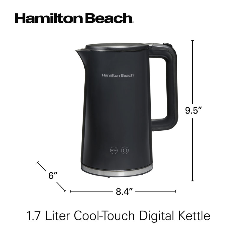Hamilton Beach 1.7L Black Stainless Steel Digital Kettle