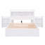 Lit plateforme double avec tablettes coulissantes-1483605368