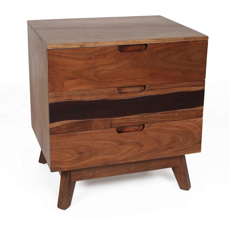 Declen 2 - Drawer Nightstand, Dark Brown