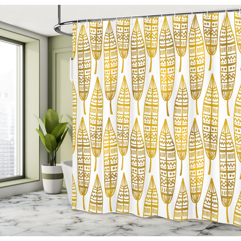 Shower Curtain with Hooks Included, 75"H x 69"W