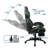 RAYS Reclining Ergonomic Faux Leather Swiveling PC & Racing Game Chair with Footrest-41302461