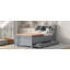  Lit plateforme avec tête de lit avec rangement, USB, lit gigogne et 3 tiroirs-394921915-394921916