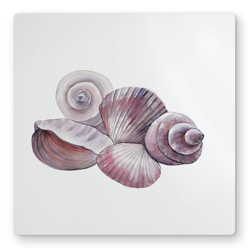 Seaside Shells - Beach Marine Metal Print for Home Decor