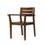 2 chaises de salle à manger en bois brun foncé pour la cour, la piscine, le jardin et l'extérieur 2