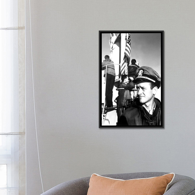 " USS Sea Dog Prowls The Pacific In Search Of Enemy Shipping " by Stocktrek Images, No Mat, Black Framed Canvas