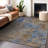 Machine Washable Indoor/Outdoor Chayden ACN1093 Navy Rug-109484380