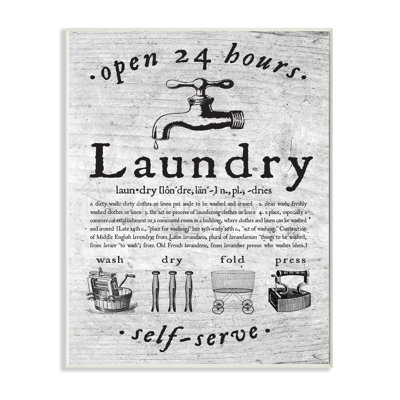 «Everything Laundry» par Lettered and Lined - reproduction d'art textuel sur toile