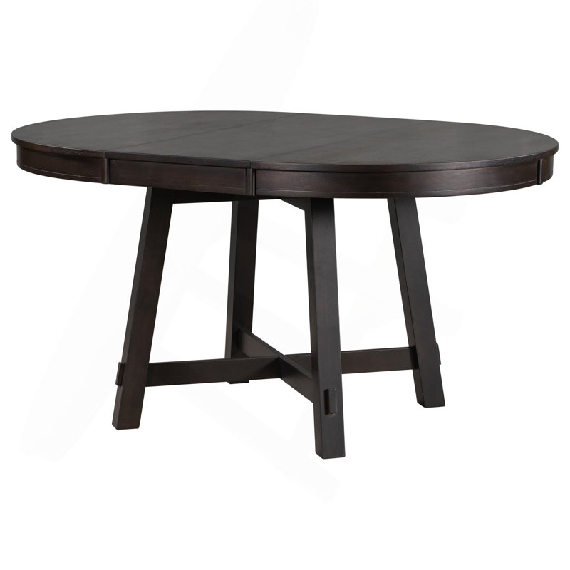 Table de salle à manger extensible Farmhouse, Bois de chêne naturel / blanc antique