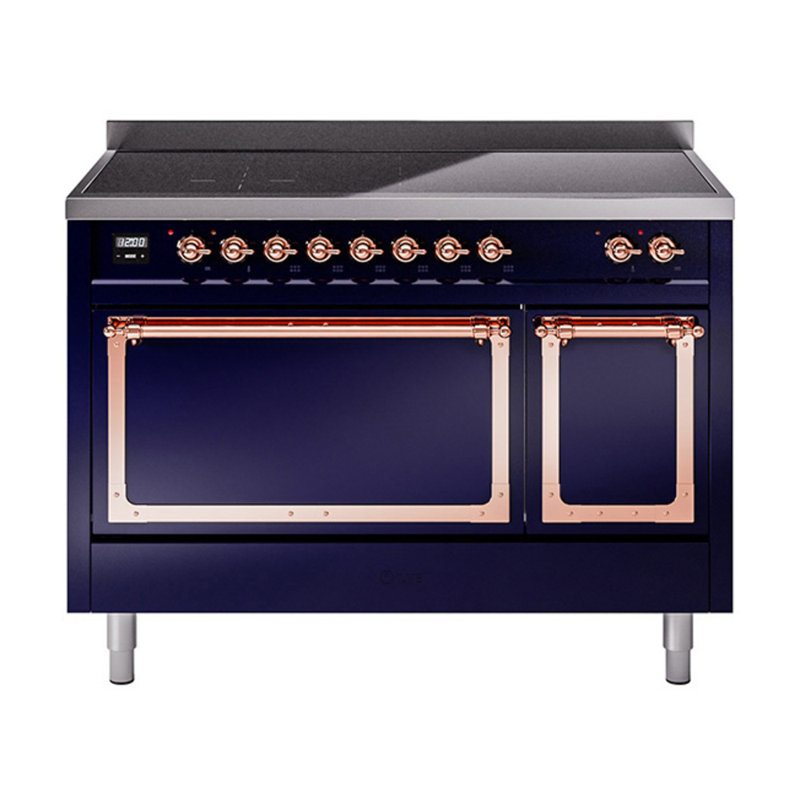 ILVE Nostalgie II Noblesse 48 po à induction, Bleu minuit / cuivre