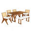 Ensemble de table de salle à manger extensible 6 pièces 82,7 pouces Modern