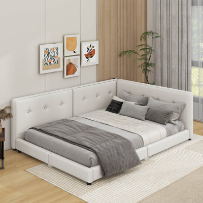 Upholstered Platform Bed With USB Ports