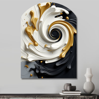 Heanor - Abstract Spirals Arch Shape Assymterical Wall Art