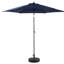Parasol de table d'extérieur 9 pi avec parasol à bouton-poussoir et manivelle, parasol de marché 6 côtes robustes, terrasse, cour, piscine (base non incluse) (parasol de patio)-1683562562
