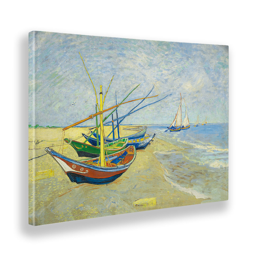 Leinwandbild Beach Fishing Boats von Vincent Van Gogh