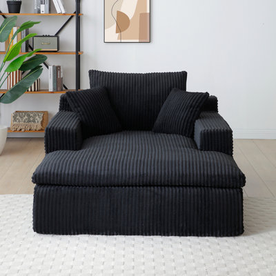 Méridienne de 64 po x 46 po pour l'intérieur, canapé-lit rembourré, canapé-lit, chaises de lecture, coussins moelleux pour le salon, canapés à compression