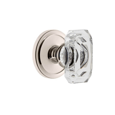 Grandeur Circulaire Rosette Double Dummy with Baguette Crystal Door Knob