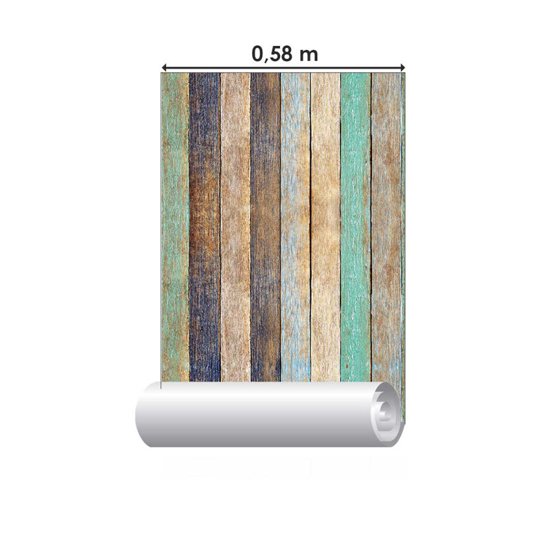 Rouleau de papier peint adhésif Nolasco, L 126 po x l 24 po