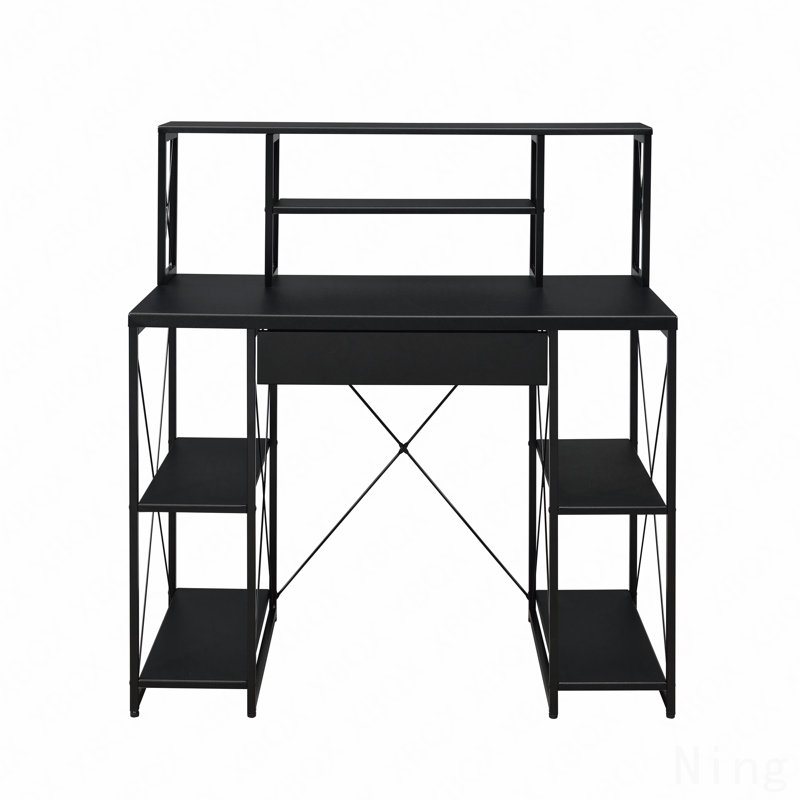 All Purpose Black Finish Writing Desk, Black
