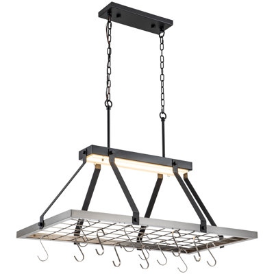 Addelin Metal Rectangle Hanging Pot Rack