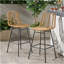 Tabourets de bar d'extérieur en osier Sawtelle (ensemble de 2)-1281914822
