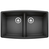 Performa Silgranit 33" L x 20" W Double Bowl Granite Composite Undermount Kitchen Sink