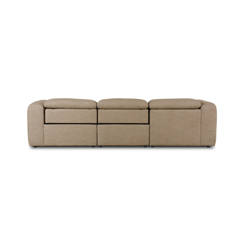 Radley 3 - Piece Upholstered Sectional, Left Hand Facing, Crypton Nomad Taupe Polyester Blend