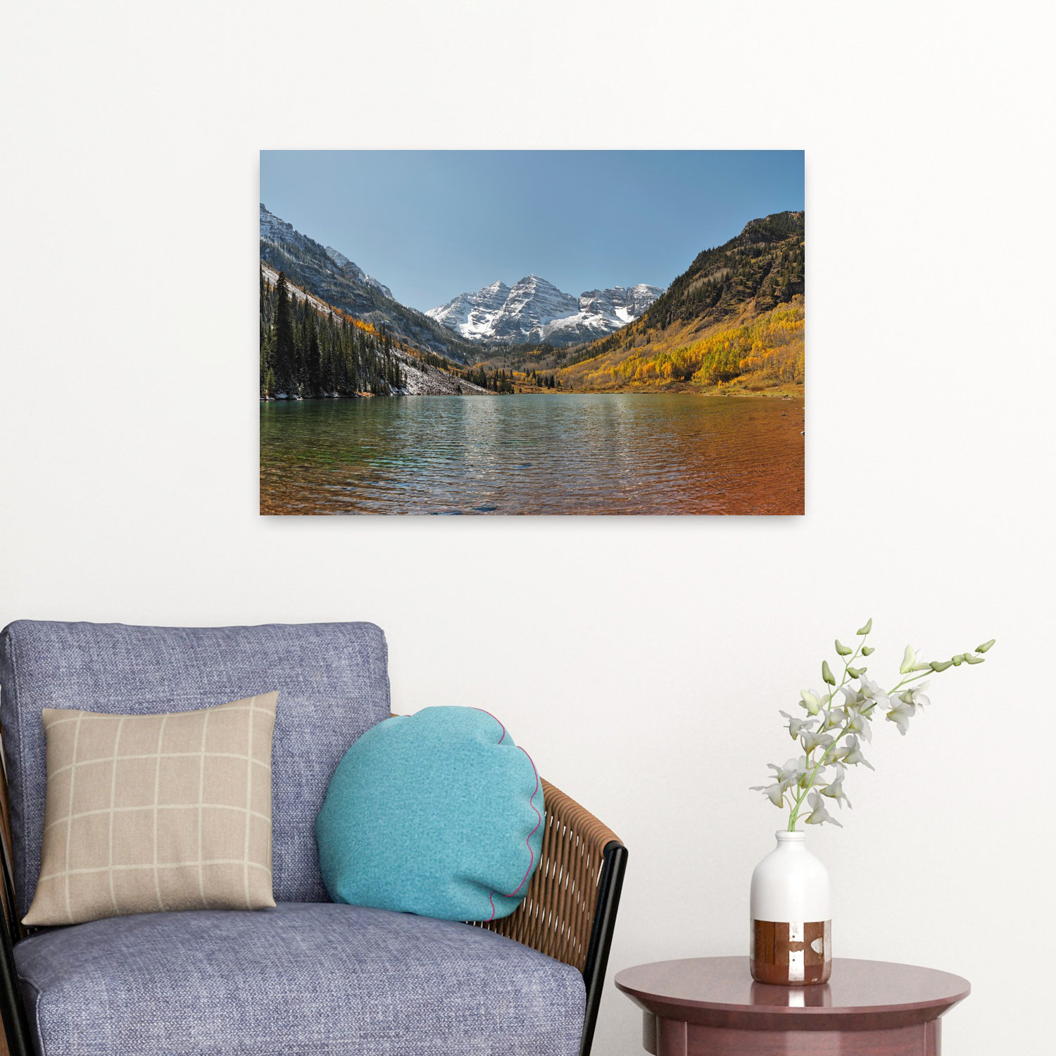 Latitude Run® Lake In Front Of Mountains Maroon Bells Maroon Lake ...