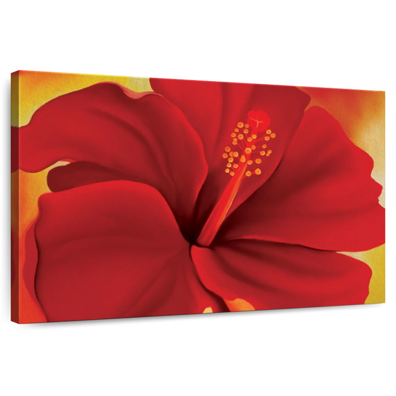 Harnek Red Hibiscus, 32" H x 48" W