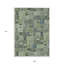 Tapis intérieur / extérieur géométrique lavable 9 pi x 12 pi vert et vert menthe