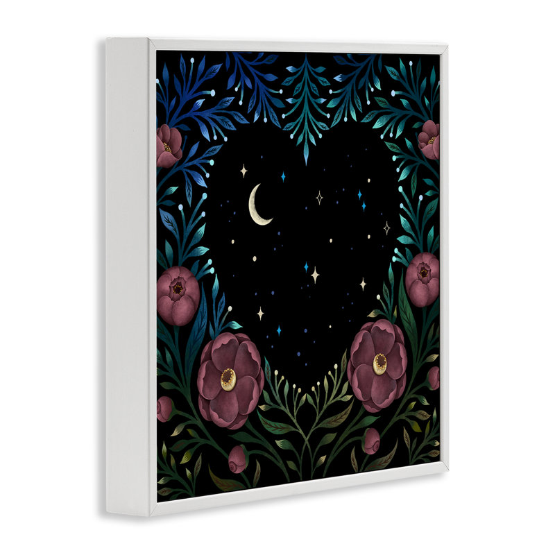 Giclée encadrée Heart Heart Sky Garden, conception par Episodic Dessins, H 24 po x l 24 po, Encadrement giclée blanc côtier