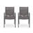 Outdoor Modern Aluminum Dining Chair With Rope Seat (Set Of 2), Gray And Dark Gray-1090302186