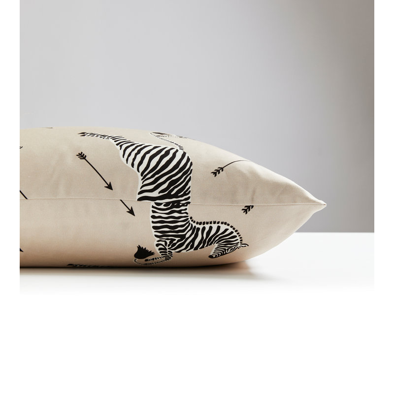 Zebras Square Pillow Cover & Insert, Sand