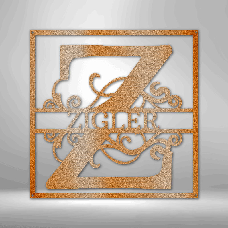 Décoration murale en acier personnalisée, H 14,25 po x l 14,5 po x P 0,5 po, Cuivre, Oui
