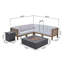 Ensemble de conversation modulaire avec coussins 5 pièces Ajanai-1297949643