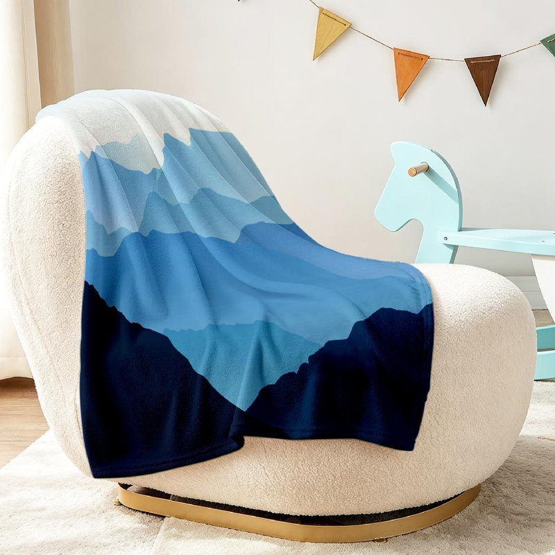 Jeté en flanelle bleue ultra douce, Jeté 30 po x 40 po