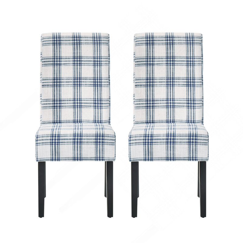 Dining Chair, Blue/Cream