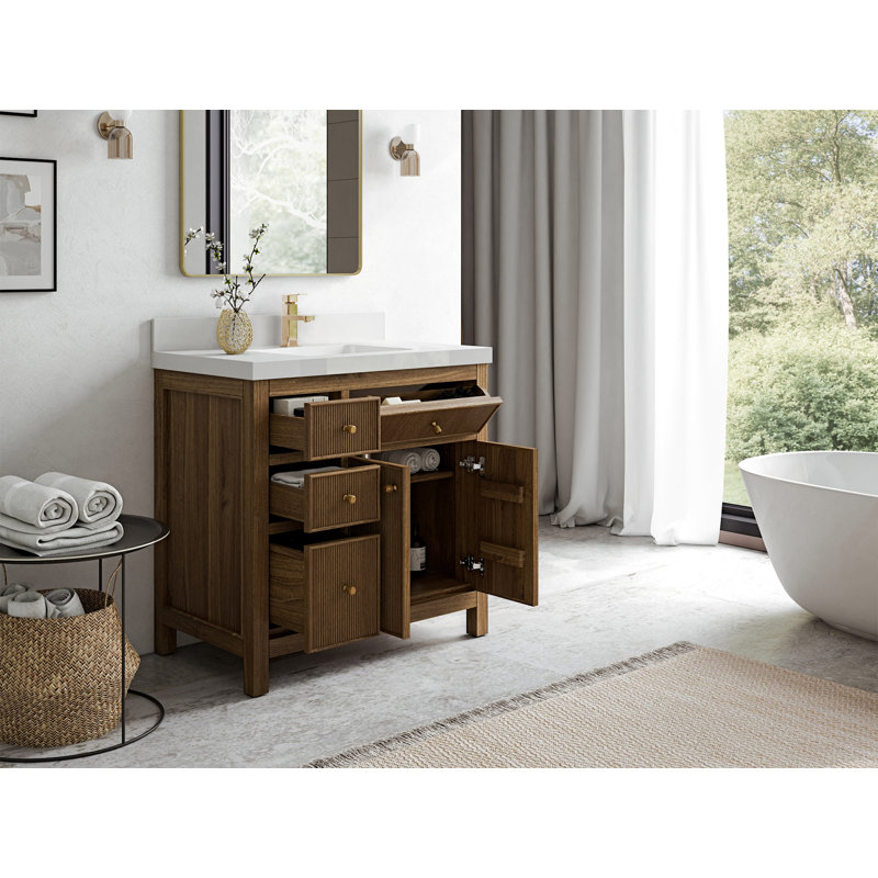 Ensemble de meuble-lavabo simple 36 po, Blanc