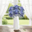 Three Artificial Blue-Purple Hydrangea Flowers, Natural Floral Decorations, Perfect For DIY Wedding Bouquets.