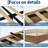 Wood Bed Frame, Wooden Platform Bed with Fluted Design, Twin Bed Frame with Study Support, No Box Spring Needed-711055420-711055421
