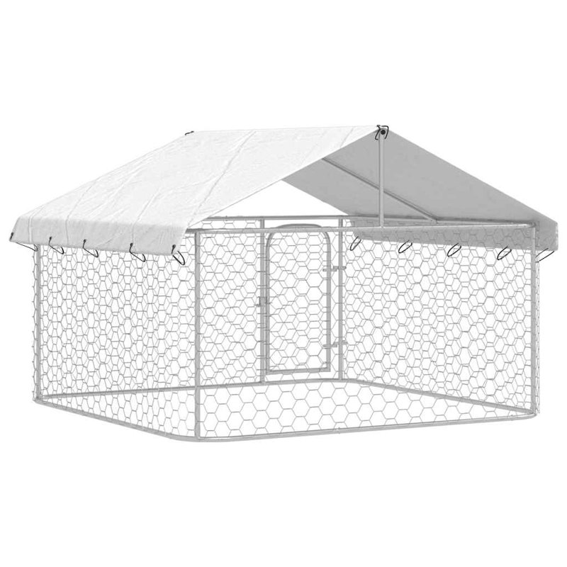 Dargan Outdoor Dog Kennel with Roof 200x200x150 cm, 200 x 200 x 150 cm