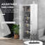 Armoire de rangement de 69 po de hauteur avec tablettes de rangement mobiles, armoire de style moderne avec portes à fermeture douce, blanc