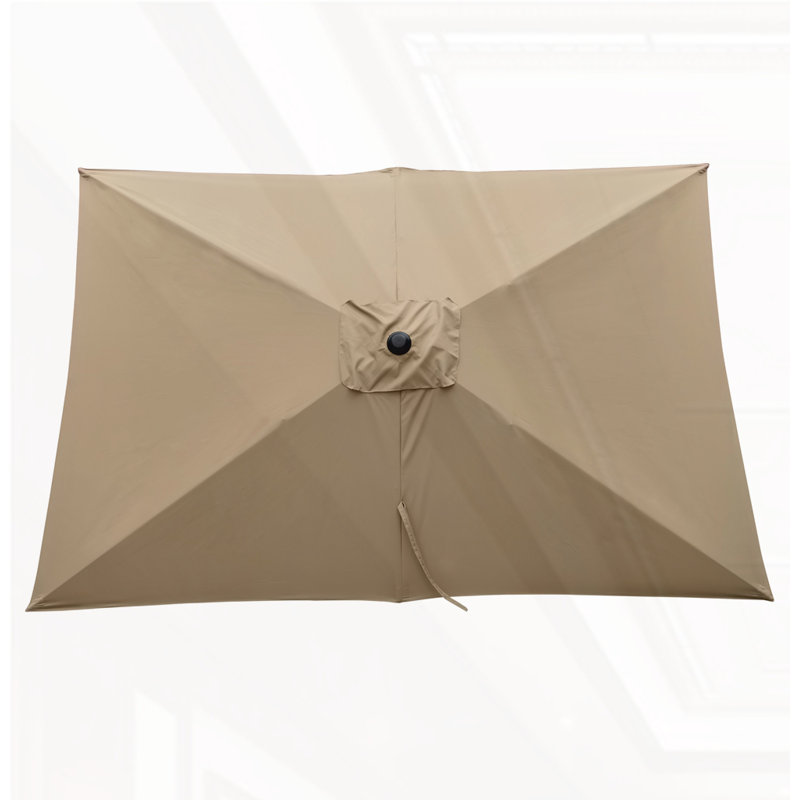 Parasol d'extérieur imperméable 6 x 9 pi, Brun