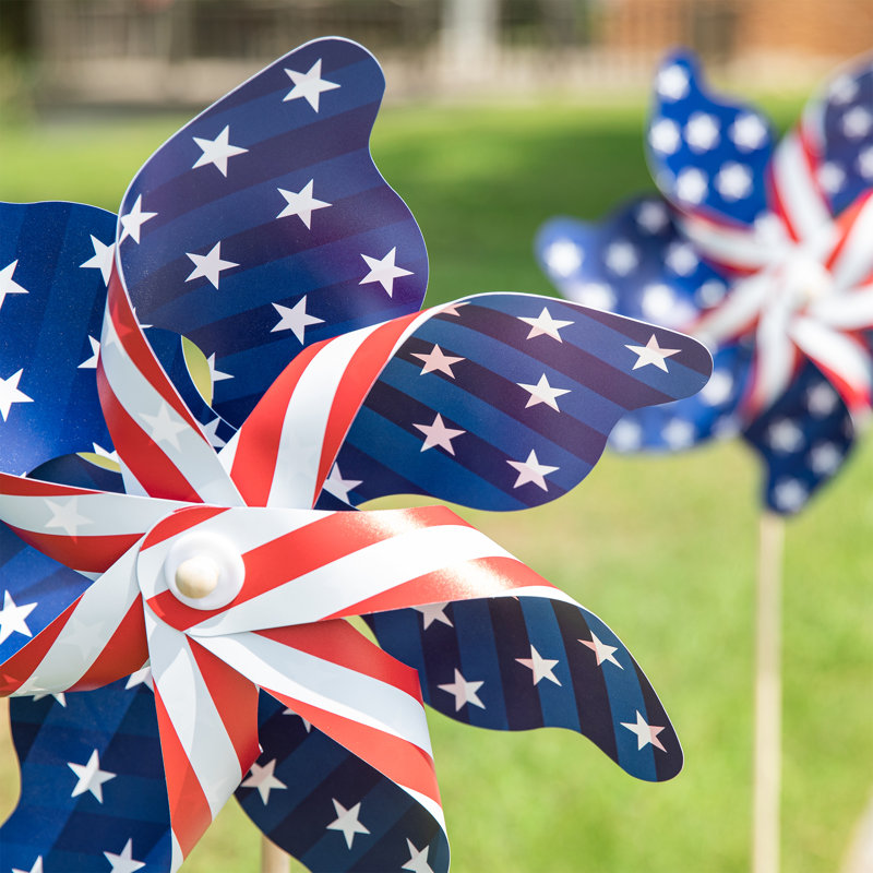 Piquet de jardin patriotique en plastique