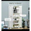 Armoire de cuisine industrielle avec armoire à 4 portes et tablettes de rangement
