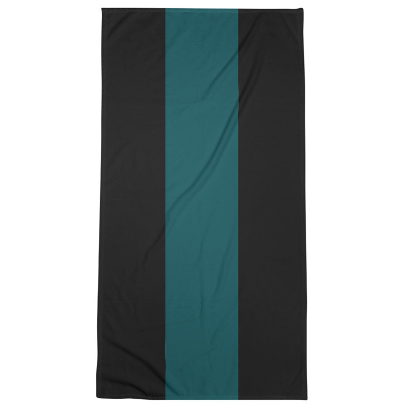 Bath Towel, Black/Forest Green